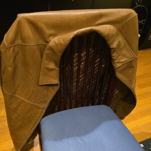 Marc New York Brown Bomber Jacket with Sturdy Leather